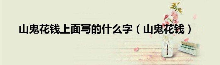 山鬼花钱上面写的什么字(山鬼花钱)