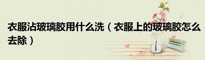 衣服沾玻璃胶用什么洗(衣服上的玻璃胶怎么去除)
