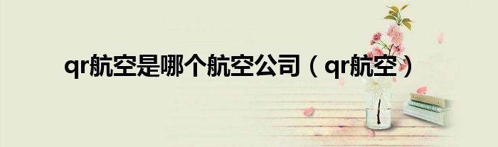 qr航空是哪个航空公司(qr航空)