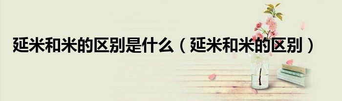 延米和米的区别是什么(延米和米的区别)