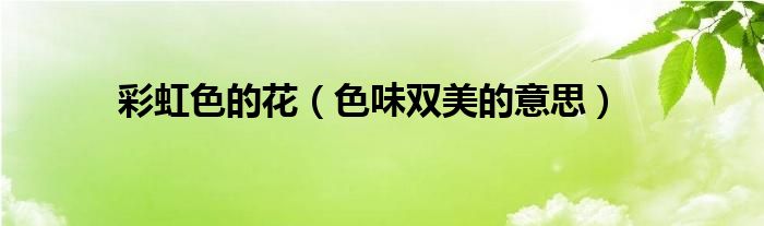 彩虹色的花(色味双美的意思)