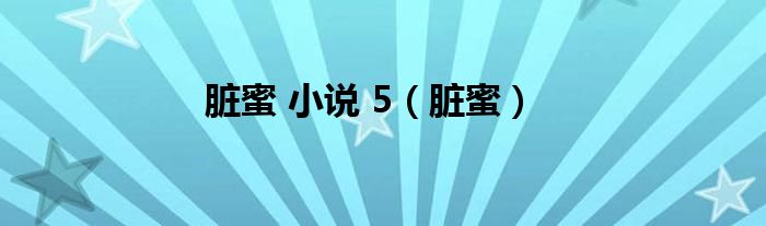 脏蜜 小说 5（脏蜜）