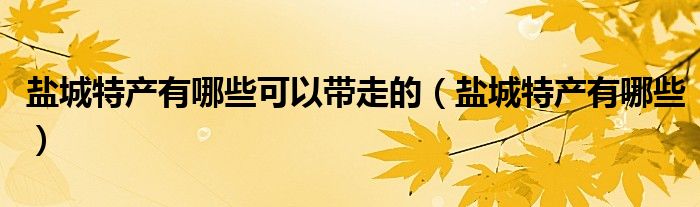 盐城特产有哪些可以带走的(盐城特产有哪些)