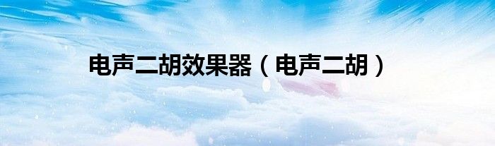 电声二胡效果器(电声二胡)