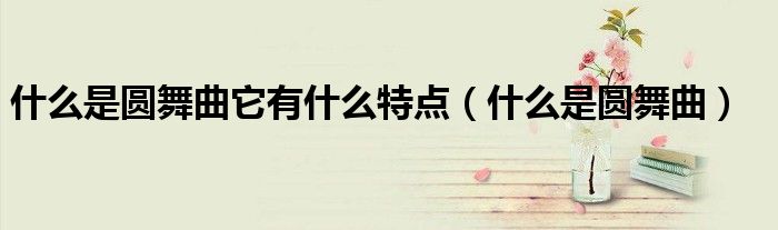 什么是圆舞曲它有什么特点(什么是圆舞曲)