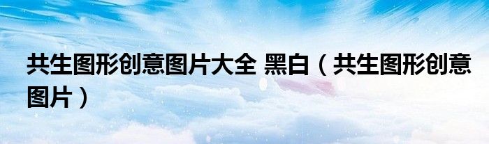 共生图形创意图片大全 黑白(共生图形创意图片)