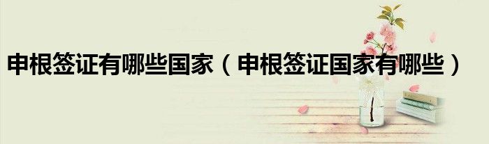 申根签证有哪些国家(申根签证国家有哪些)