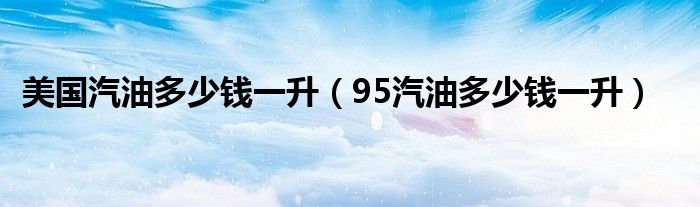 美国汽油多少钱一升(95汽油多少钱一升)