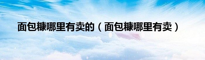 面包糠哪里有卖的(面包糠哪里有卖)