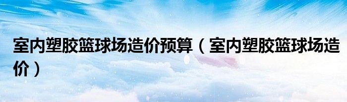 室内塑胶篮球场造价预算(室内塑胶篮球场造价)