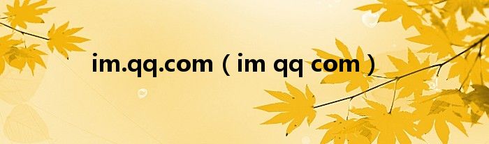 im.qq.com(im qq com)