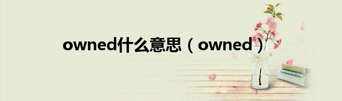 owned什么意思(owned)