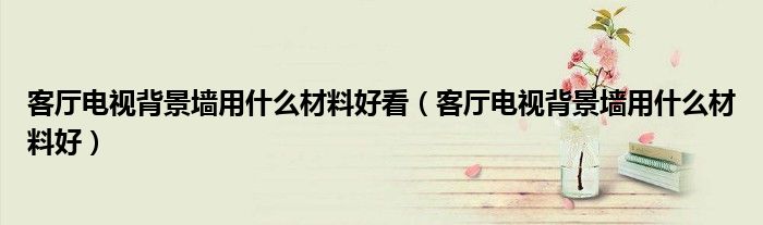 客厅电视背景墙用什么材料好看(客厅电视背景墙用什么材料好)