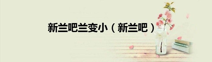 新兰吧兰变小（新兰吧）