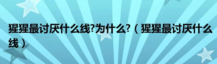 猩猩最讨厌什么线?为什么?(猩猩最讨厌什么线)