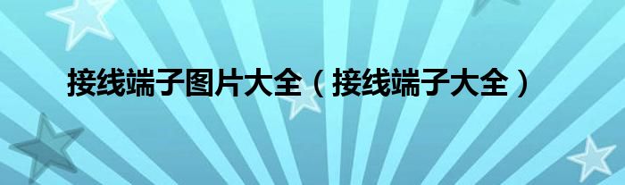 接线端子图片大全(接线端子大全)
