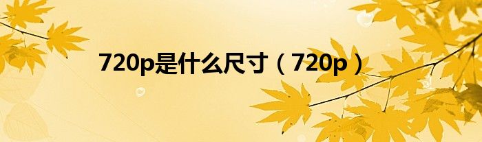 720p是什么尺寸(720p)