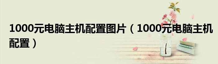 1000元电脑主机配置图片(1000元电脑主机配置)