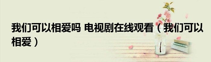 我们可以相爱吗 电视剧在线观看(我们可以相爱)