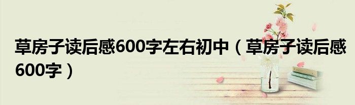 草房子读后感600字左右初中(草房子读后感600字)