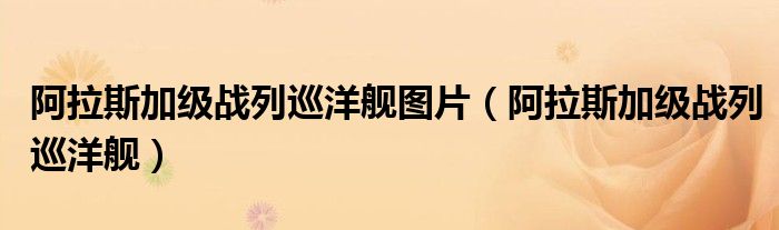 阿拉斯加级战列巡洋舰图片(阿拉斯加级战列巡洋舰)