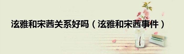 泫雅和宋茜关系好吗(泫雅和宋茜事件)