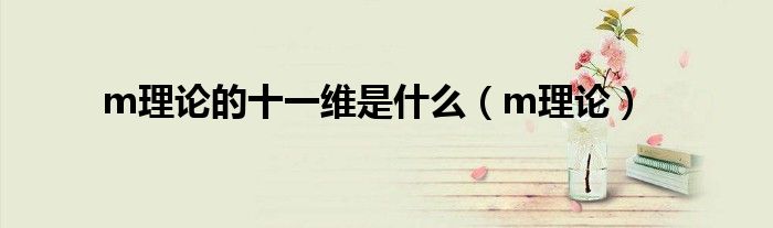 m理论的十一维是什么(m理论)