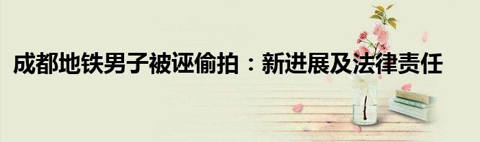成都地铁男子被诬偷拍:新进展及法律责任