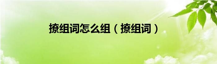撩组词怎么组（撩组词）