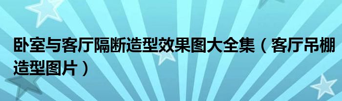 卧室与客厅隔断造型效果图大全集(客厅吊棚造型图片)