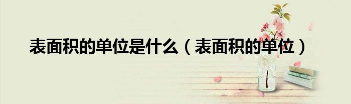 表面积的单位是什么(表面积的单位)