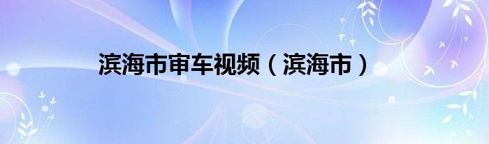 滨海市审车视频（滨海市）