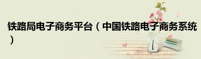 铁路局电子商务平台(中国铁路电子商务系统)