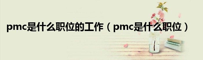 pmc是什么职位的工作(pmc是什么职位)