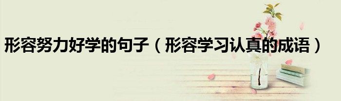 形容努力好学的句子(形容学习认真的成语)