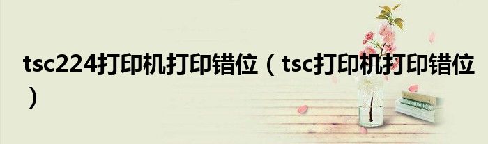 tsc224打印机打印错位(tsc打印机打印错位)