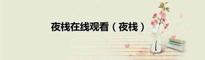 夜栈在线观看（夜栈）