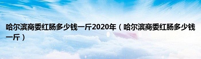 哈尔滨商委红肠多少钱一斤2020年(哈尔滨商委红肠多少钱一斤)