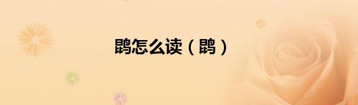 鹍怎么读（鹍）