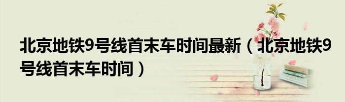 北京地铁9号线首末车时间最新(北京地铁9号线首末车时间)
