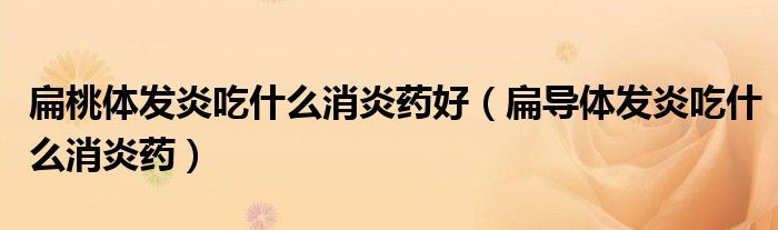 扁桃体发炎吃什么消炎药好(扁导体发炎吃什么消炎药)