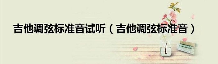吉他调弦标准音试听(吉他调弦标准音)