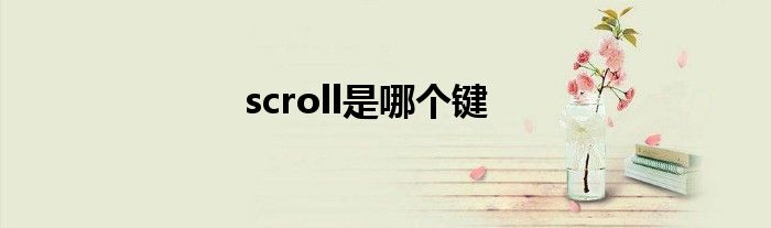 scroll是哪个键