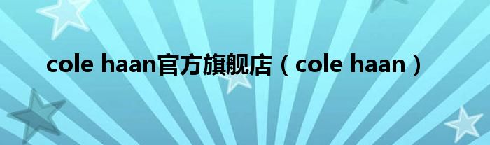 cole haan官方旗舰店(cole haan)