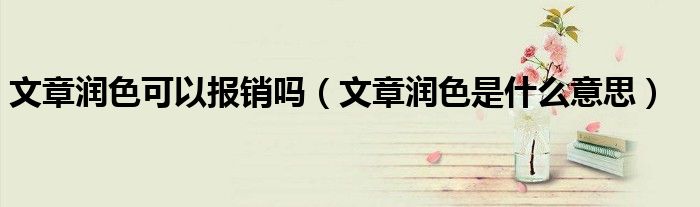 文章润色可以报销吗(文章润色是什么意思)