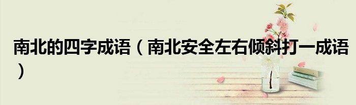南北的四字成语(南北安全左右倾斜打一成语)
