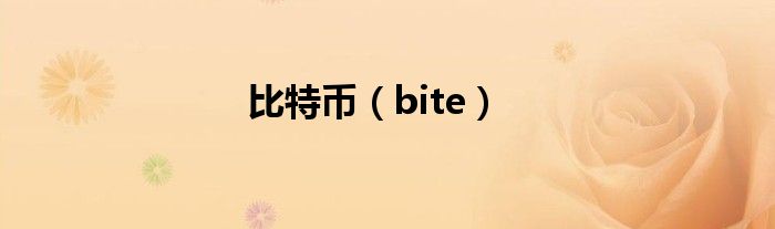 比特币(bite)