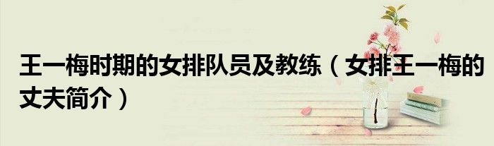 王一梅时期的女排队员及教练(女排王一梅的丈夫简介)
