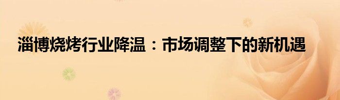 淄博烧烤行业降温:市场调整下的新机遇