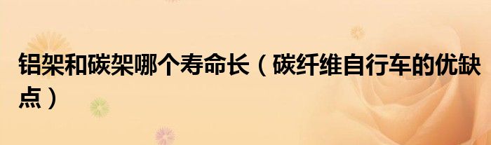 铝架和碳架哪个寿命长(碳纤维自行车的优缺点)